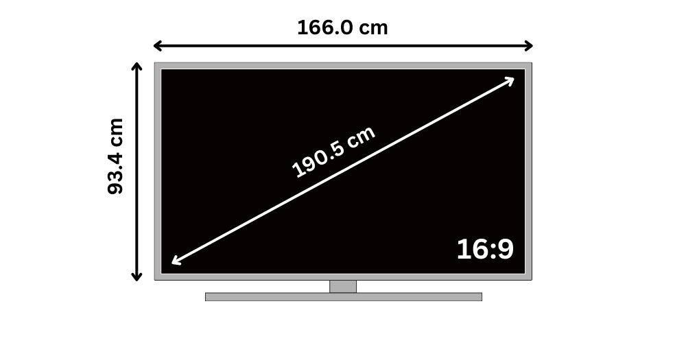 75 Inch TV Dimensions | Television Size, Length, Width