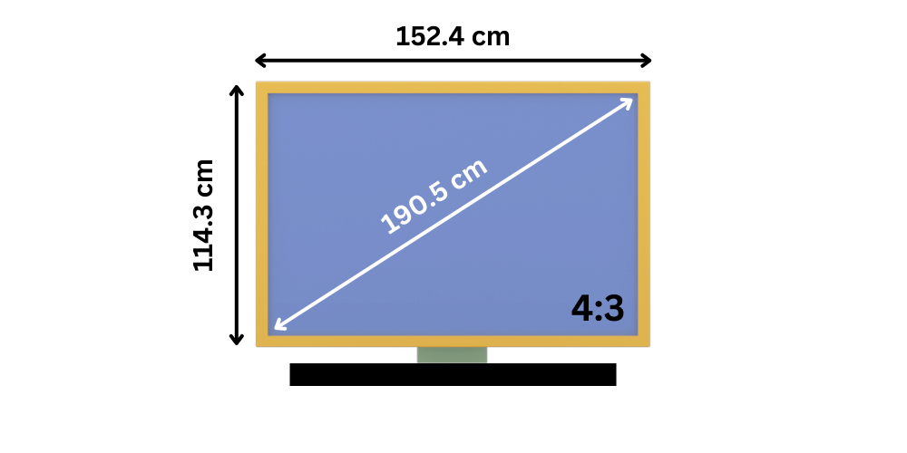 75 inch tv size